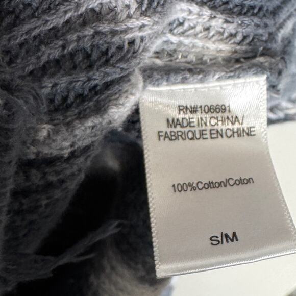 Young Fabulous and Broke Cameron Turtleneck Distressed Sweater Blue Women’s S‎ M - Picture 9 of 10